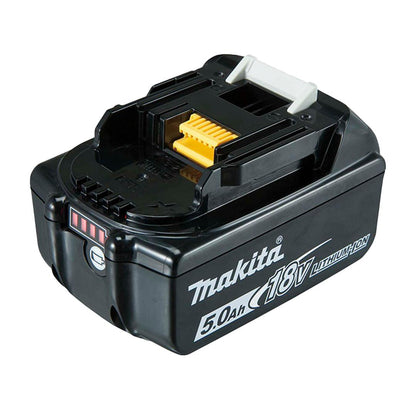 Makita DTM51Z Multi-Tool, 18 V,Blue & 2*Genuine 197280-8 BL1850B 18V 5.0 Ah Li-ion Battery